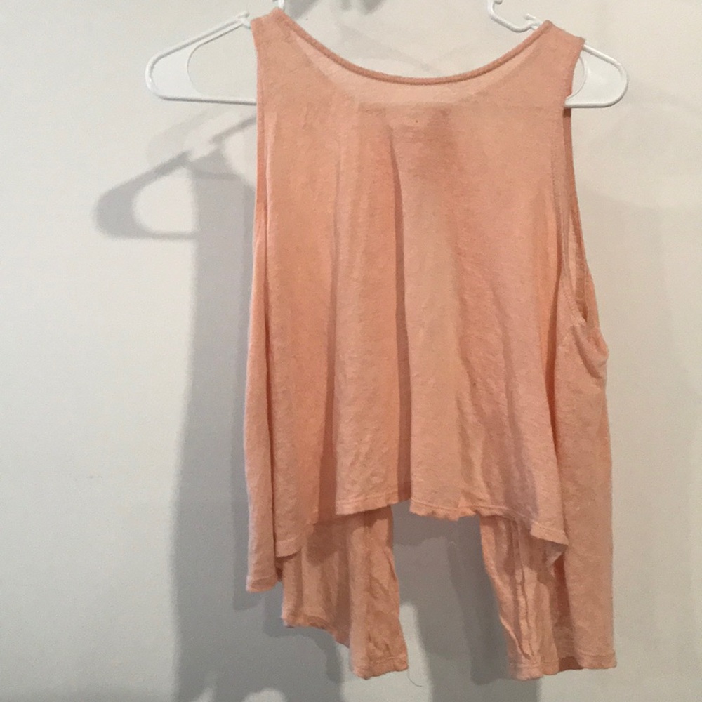 Peach open-back tank